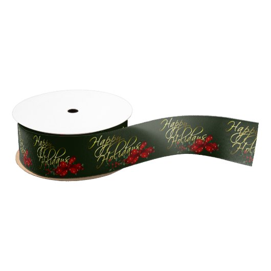 prettige feestdagen kerst grosgrain lint (Spoel)
