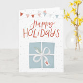 prettige feestdagen kerst kaart (Gele Bloem)