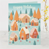 Prettige feestdagen kerst kaart (Gele Bloem)