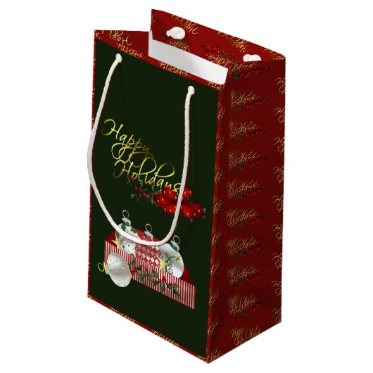 prettige feestdagen kerst klein cadeauzakje (Achterkant Gekanteld)