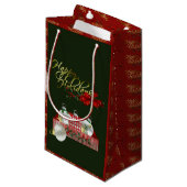 prettige feestdagen kerst klein cadeauzakje (Voorkant Gekanteld)