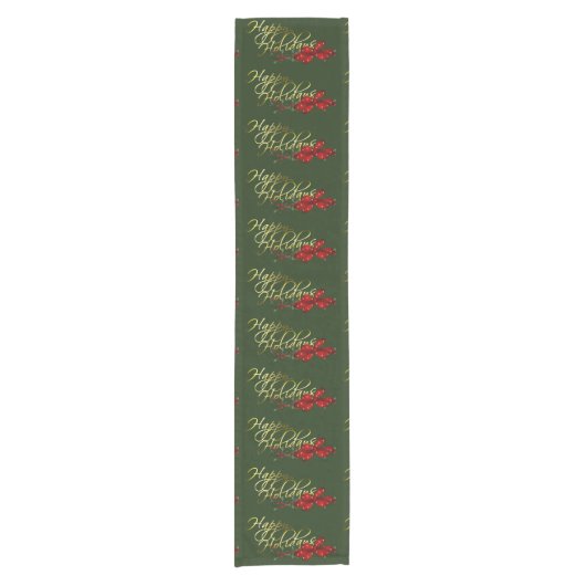 prettige feestdagen kerst korte tafelloper (Voorkant)