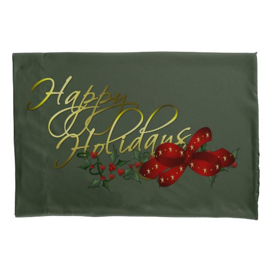 prettige feestdagen kerst kussensloop (Voorkant-Links)