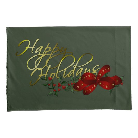 prettige feestdagen kerst kussensloop (Voorkant-Rechts)