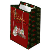 prettige feestdagen kerst medium cadeauzakje (Achterkant Gekanteld)