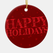 prettige feestdagen kerst met Crayon Keramisch Ornament (Voorkant)