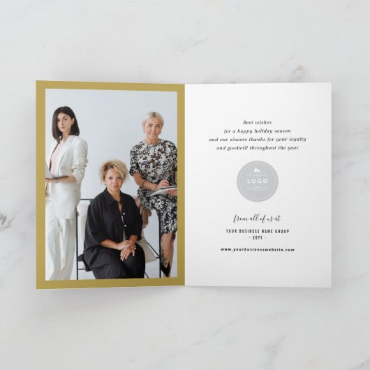 prettige feestdagen kerst met mousserende kerstbom (Binnen)