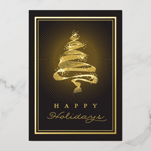 prettige feestdagen kerst met mousserende kerstbom (Voorkant)