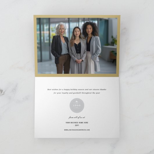 prettige feestdagen kerst met mousserende kerstbom (Binnen)