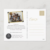 prettige feestdagen kerst met mousserende kerstbom (Achterkant)