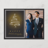 prettige feestdagen kerst met mousserende kerstbom (Voorkant)