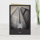 prettige feestdagen kerst met mousserende kerstbom kaart (Achterkant)