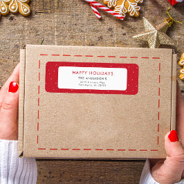 Prettige feestdagen Kerst Minimale sneeuwvlokken r Etiket