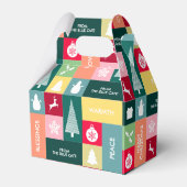 Prettige feestdagen Kerst > Moderne bedrijfsnaam Bedankdoosjes (Voorkant Zijde)