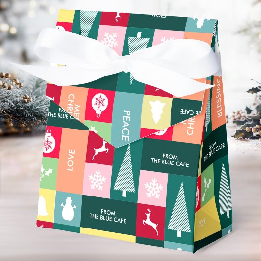 Prettige feestdagen Kerst > Moderne bedrijfsnaam Bedankdoosjes