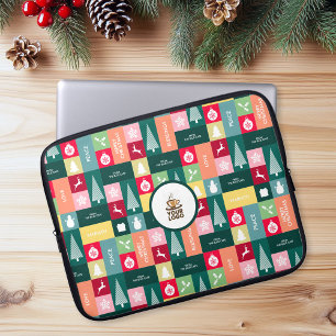 Prettige feestdagen Kerst > Moderne bedrijfsnaam Laptop Sleeve