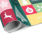 Prettige feestdagen Kerst = moderne naam Cadeaupapier (Rol Hoek)