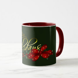 prettige feestdagen kerst mok