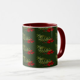 prettige feestdagen kerst mok