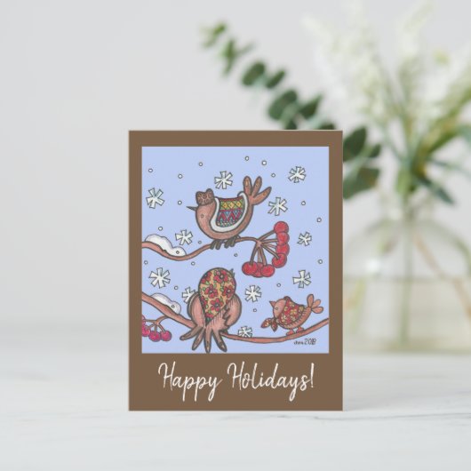 Prettige feestdagen Kerst Oekraïense volkskunst vo (Staand voorkant)