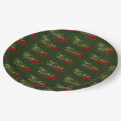 prettige feestdagen kerst papieren bordje (Gekanteld)