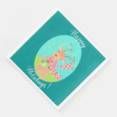 Prettige feestdagen - Kerst rendier papieren serve Servetten (Hoek)