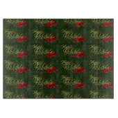 prettige feestdagen kerst snijplank (Voorkant)