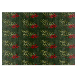 prettige feestdagen kerst snijplank