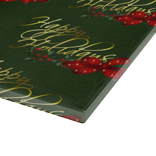 prettige feestdagen kerst snijplank (Hoek)