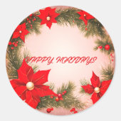 Prettige feestdagen Kerst sticker (Voorkant)