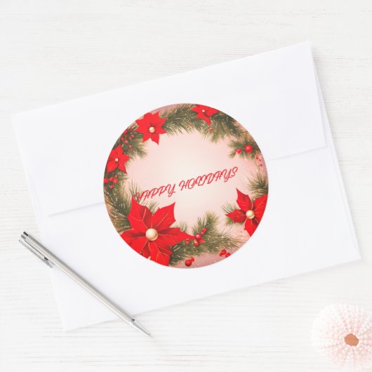 Prettige feestdagen Kerst sticker (Envelop)