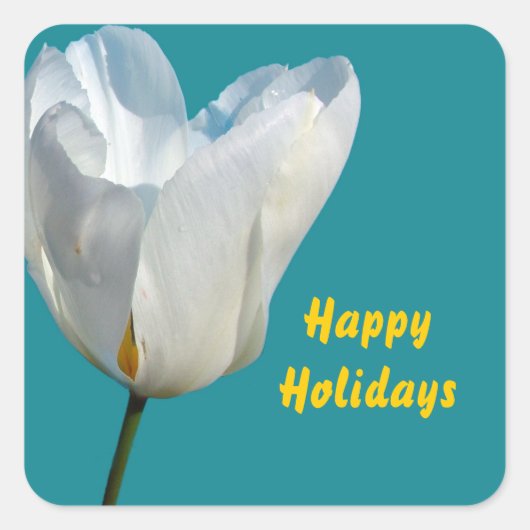 prettige feestdagen Kerst stickers. Vierkante Sticker (Voorkant)