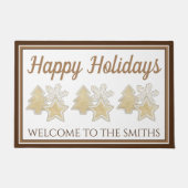 Prettige feestdagen Kerst Suiker Koekjes Bakkerij Deurmat (Voorkant)