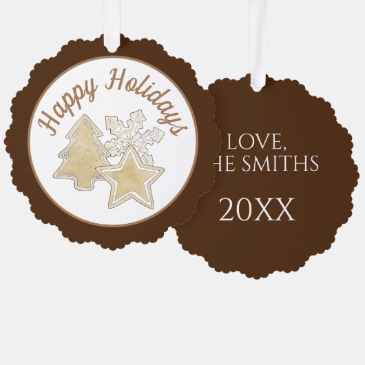 Prettige feestdagen Kerst Suiker Koekjes Bakkerij Ornament Kaart (Voorkant / Achterkant)