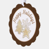 Prettige feestdagen Kerst Suiker Koekjes Bakkerij Ornament Kaart (Links)