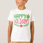 prettige feestdagen kerst t-shirt (Voorkant)