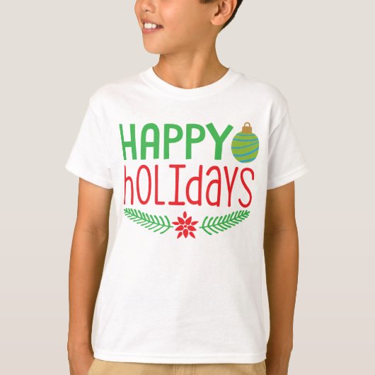prettige feestdagen kerst t-shirt (Voorkant)