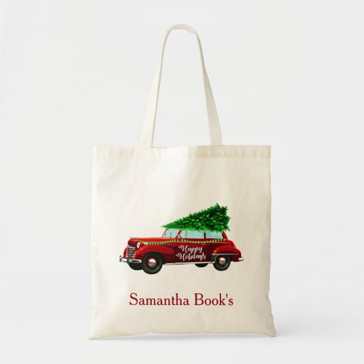 prettige feestdagen kerst tote bag (Voorkant)