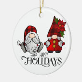 prettige feestdagen kerst van Gnome Keramisch Ornament (Links)