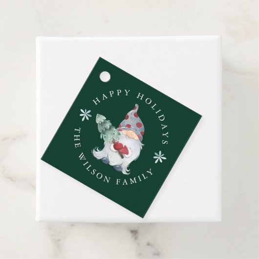 prettige feestdagen kerst van Nisse Gnome Bedankjes Labels (In situ)