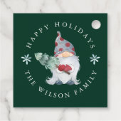 prettige feestdagen kerst van Nisse Gnome Bedankjes Labels (Achterkant)