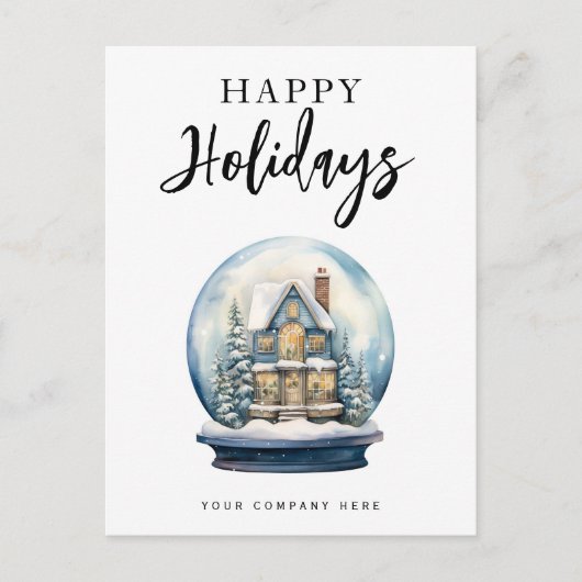 Prettige feestdagen Kerst Wereldbol Huis Realty (Voorkant)