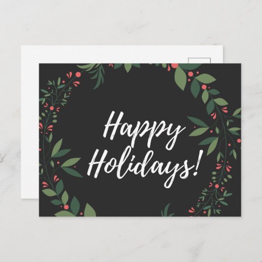 prettige feestdagen kerst Wreath (Voorkant / Achterkant)