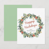 prettige feestdagen kerst Wreath Notitiekaartje (Voorkant / Achterkant)