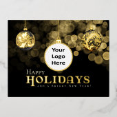 Prettige feestdagen Kerst zwart en goud (Voorkant)