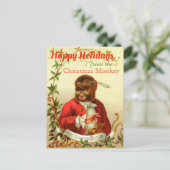 Prettige feestdagen Kerstaap Grappige Vintage (Staand voorkant)