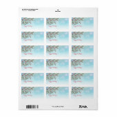 prettige feestdagen kerstadreslabel etiket (Full Sheet)