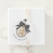 Prettige feestdagen kerstbal bedankjes labels (In situ)