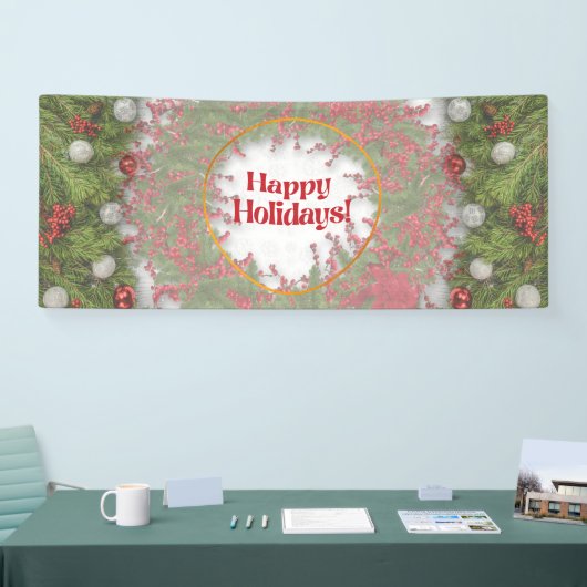 prettige feestdagen kerstbanner spandoek (Beurs)