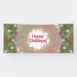 prettige feestdagen kerstbanner spandoek